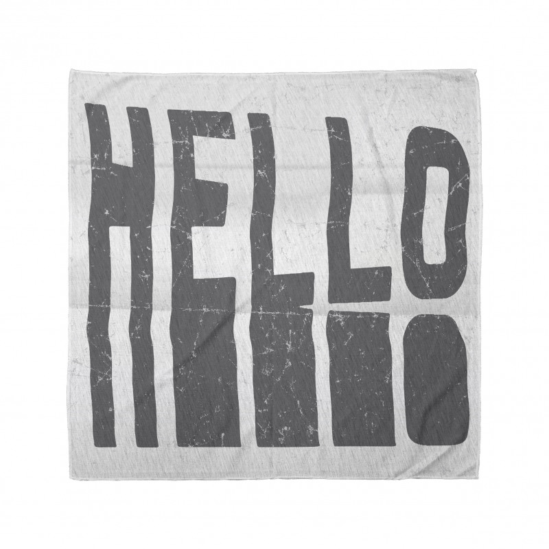 Hello Grunge Typography Art Bandana