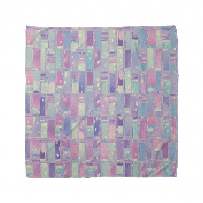 Pastel Tone Abstract Squares Bandana