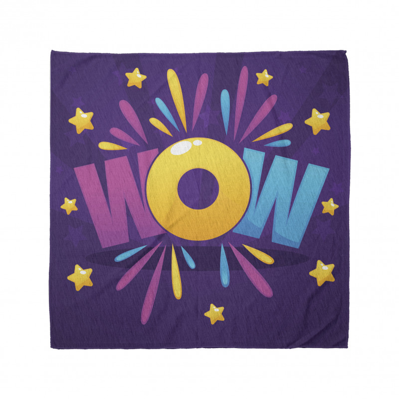 Fun Art Wow Lettering Stars Bandana