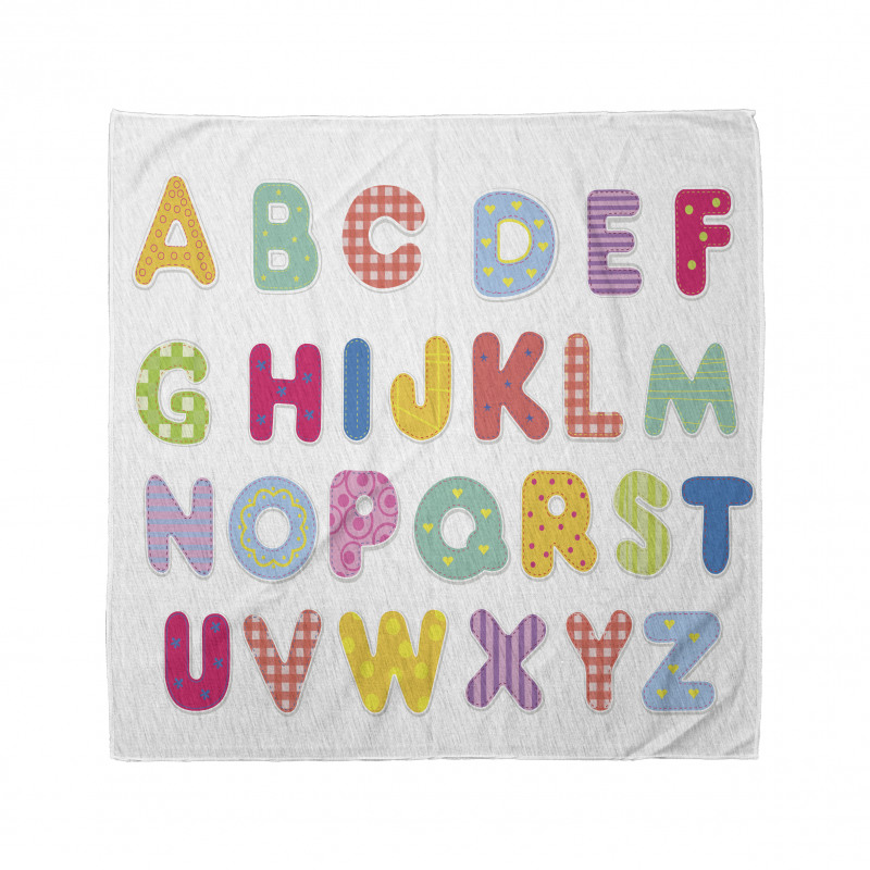 Colorful Printed Letters Bandana