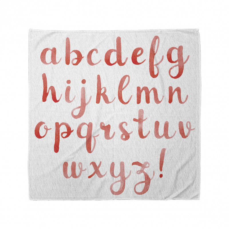 Watercolor Warm Letters Bandana