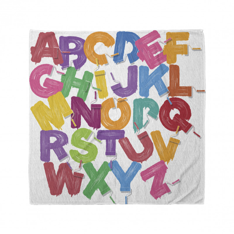 Gouache Brush Letters Bandana