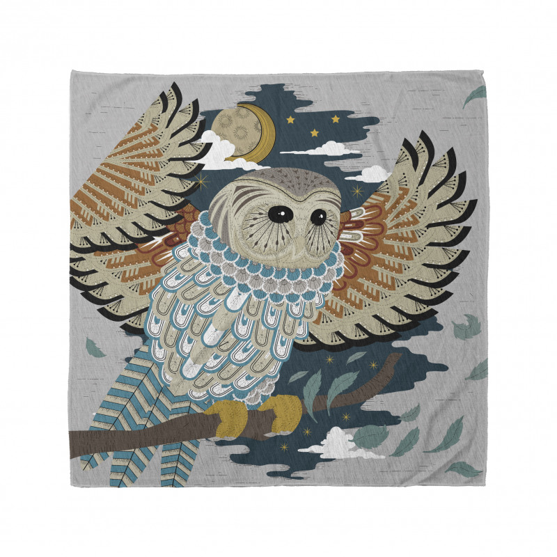 Bird Wings Moon Motifs Bandana