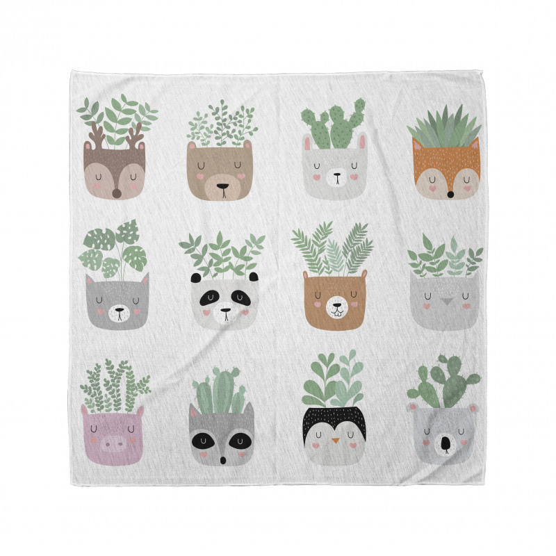 House Plant in Animal Pots Bandana