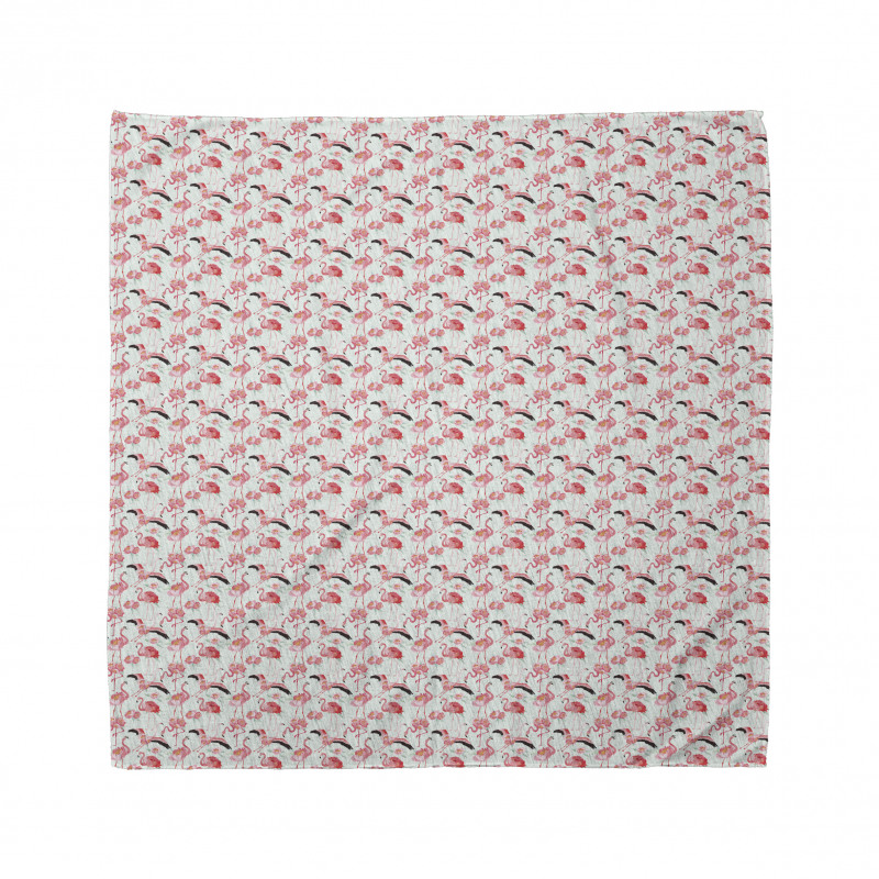 Doğa Bandana Pembe Flamingo Desenli