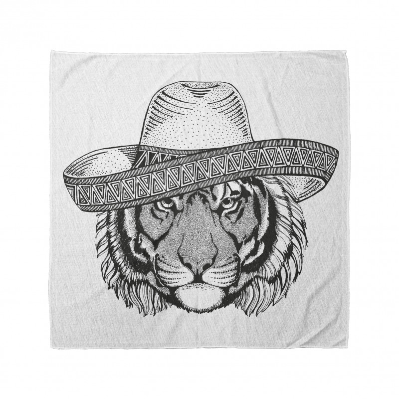 Tiger Fiesta Hat Art Bandana