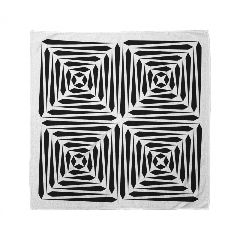 Monochromatic Stripes Art Bandana