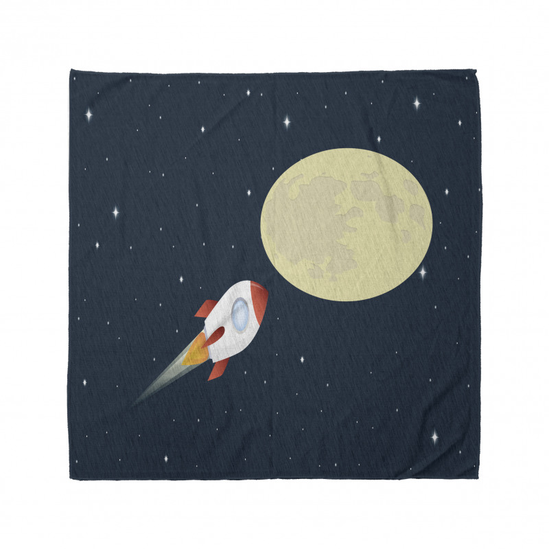 Flying Rocket and Moon Bandana