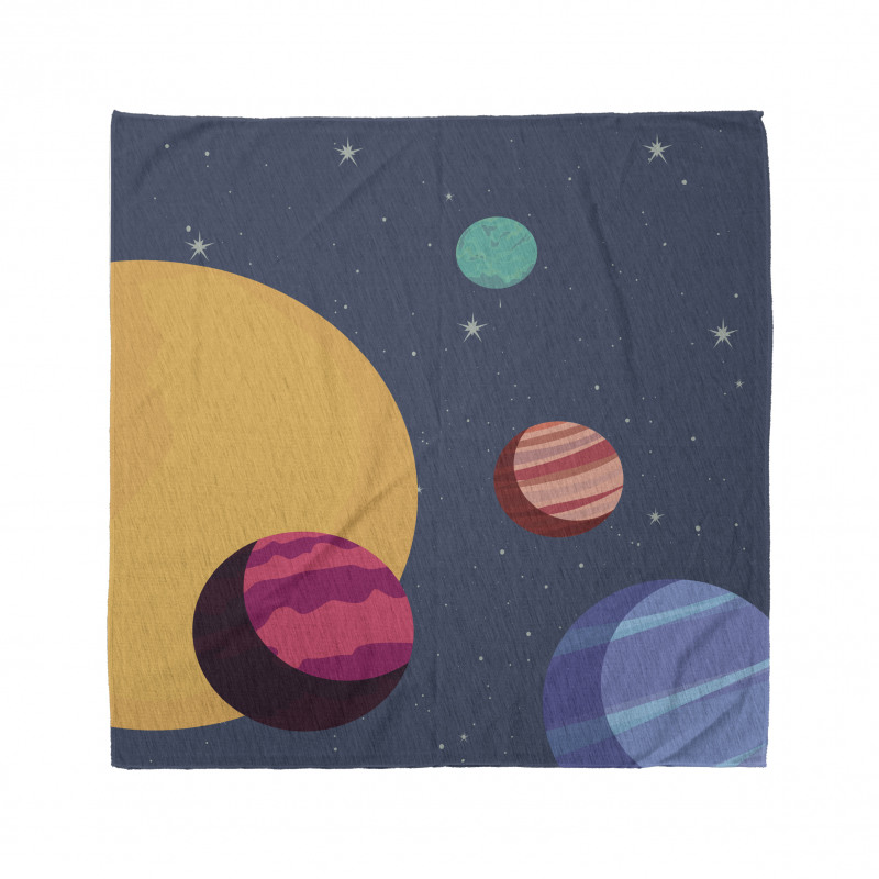 Cartoon Colorful Planets Bandana