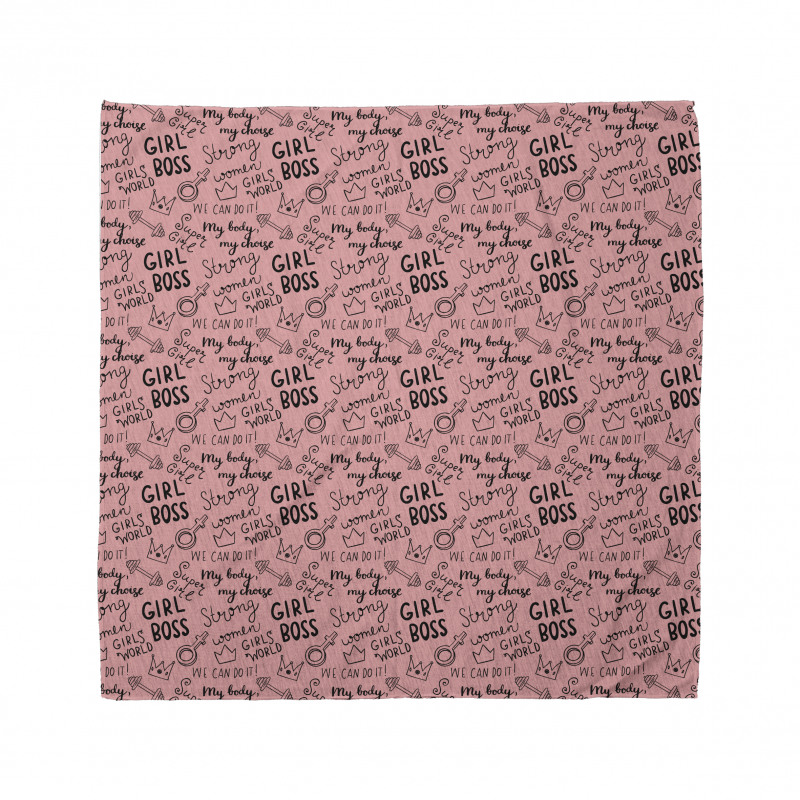 Feminism Themed Wording Bandana