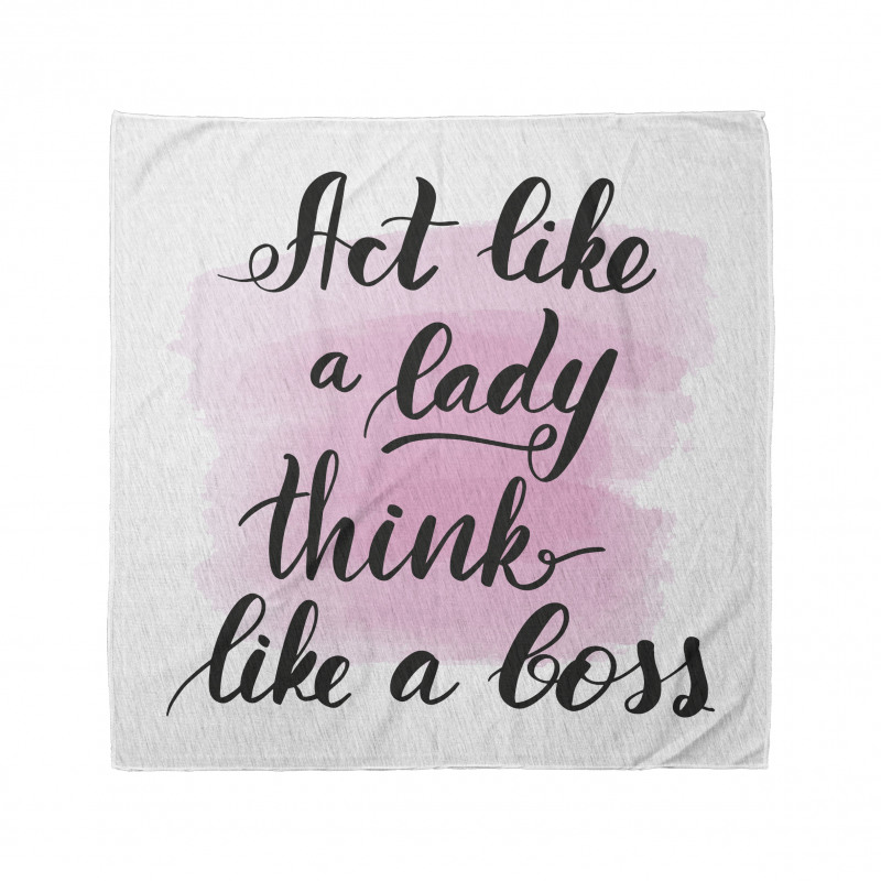 Act Like a Lady Lettering Bandana