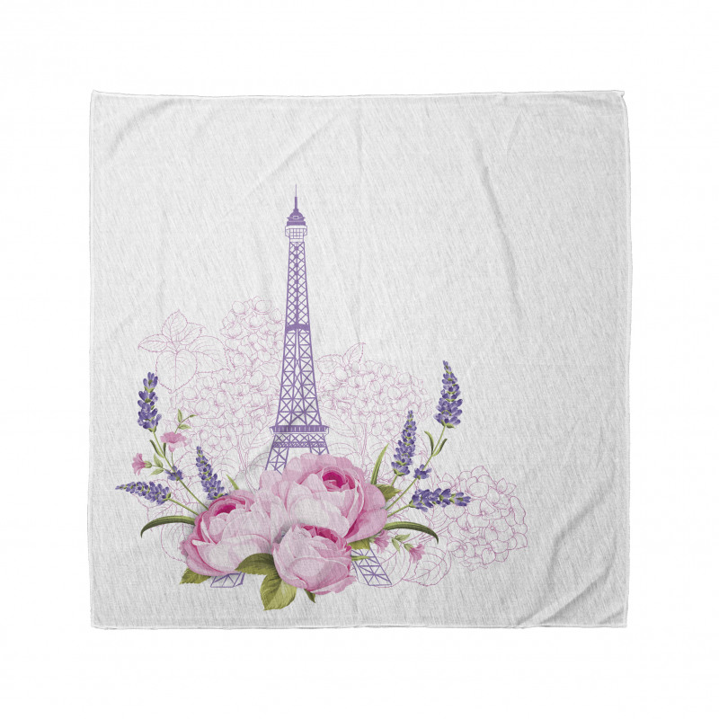 Spring Flora Eiffel Tower Bandana