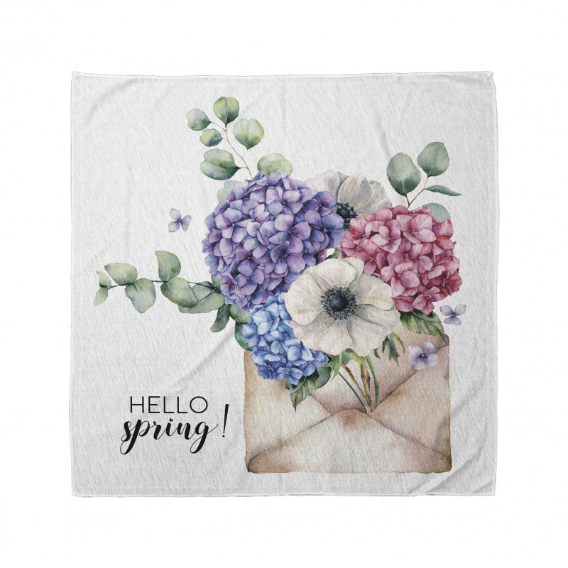 Hello Spring Flowers Art Bandana