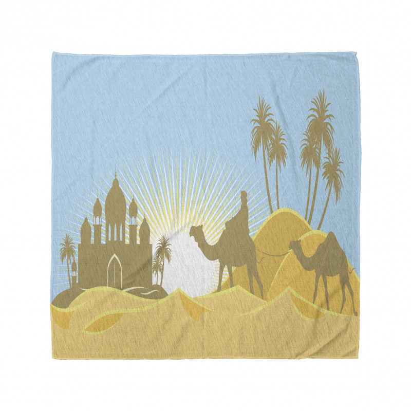 Trees and Camels on a Desert Bandana