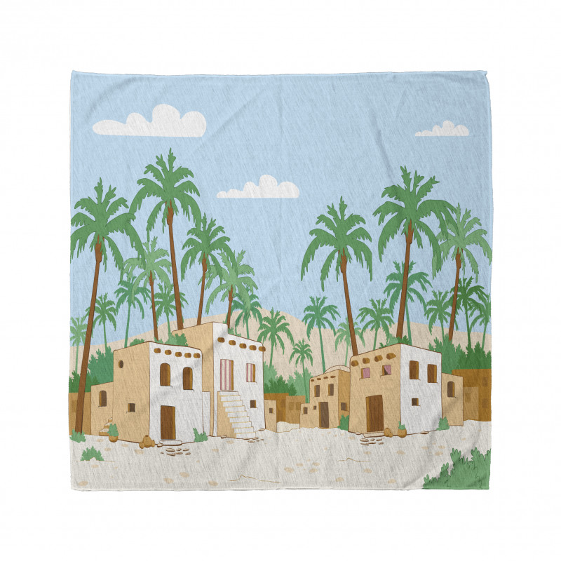 Village with Houses Trees Bandana