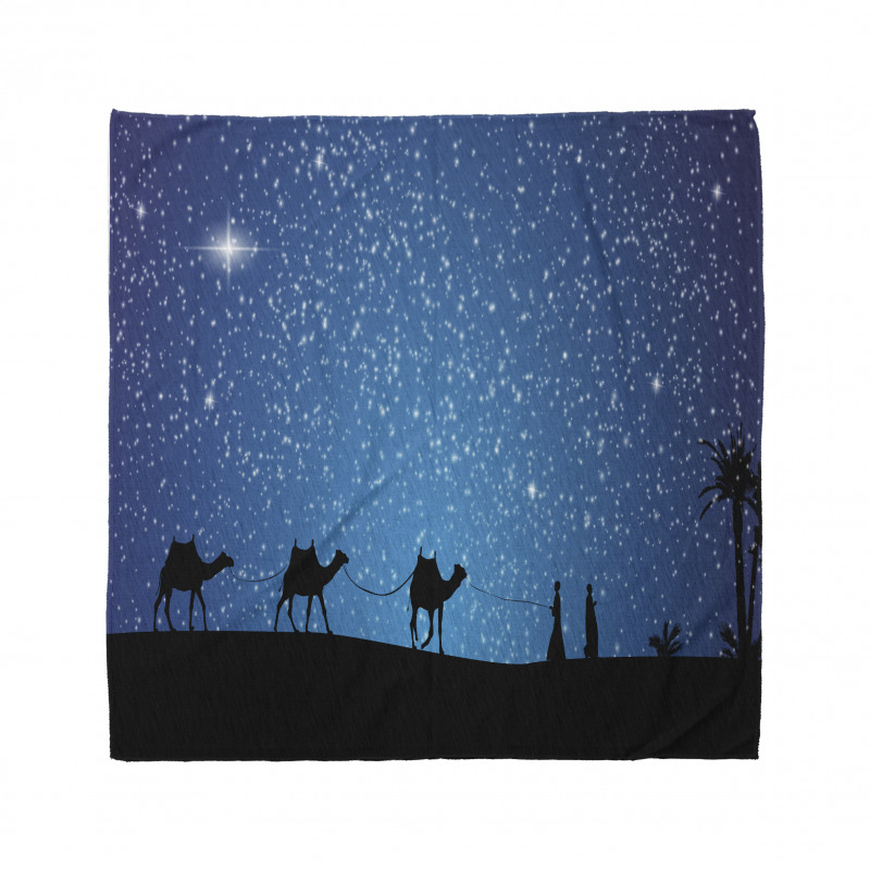 3 Camels Walking at Night Bandana