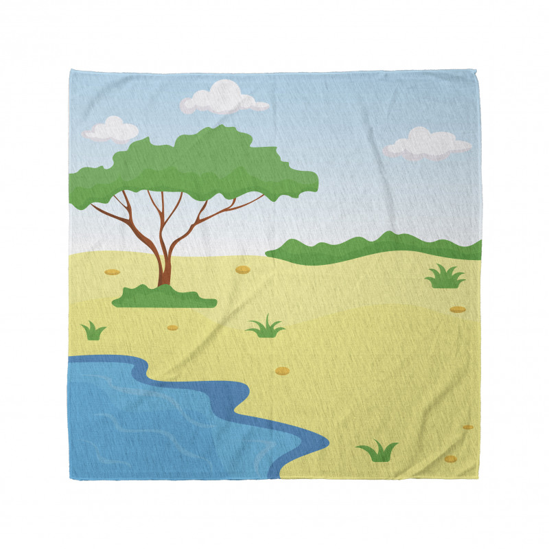 Cartoon Style Little Pond Bandana