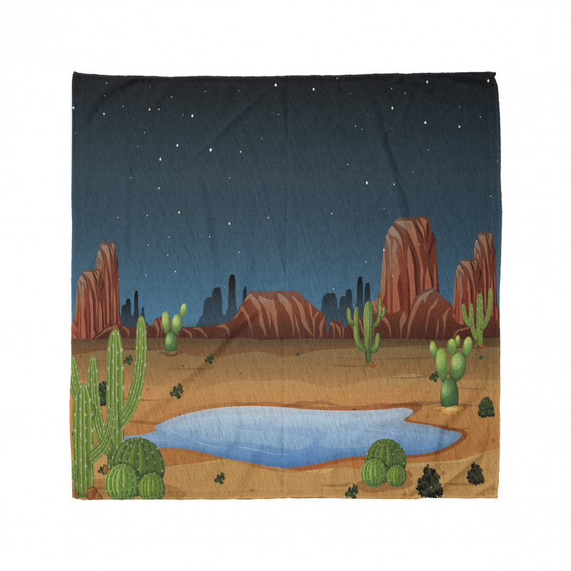 Cactus Plants Starry Sky View Bandana