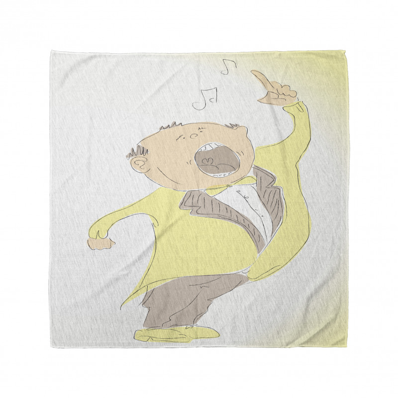 Singing Man Pastel Sketch Bandana