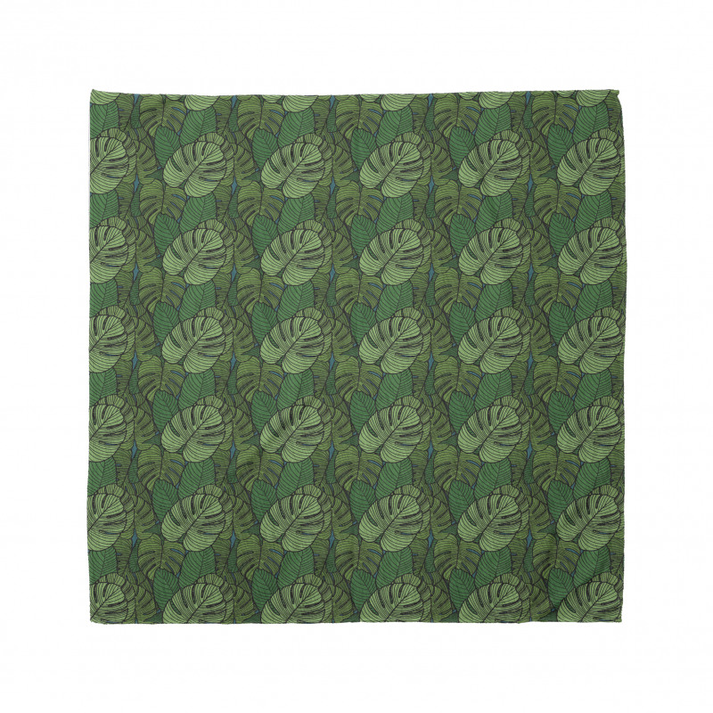 Dark Toned Monstera Bandana