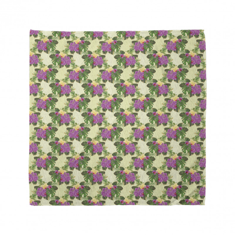 Orchid and Hibiscus Bandana