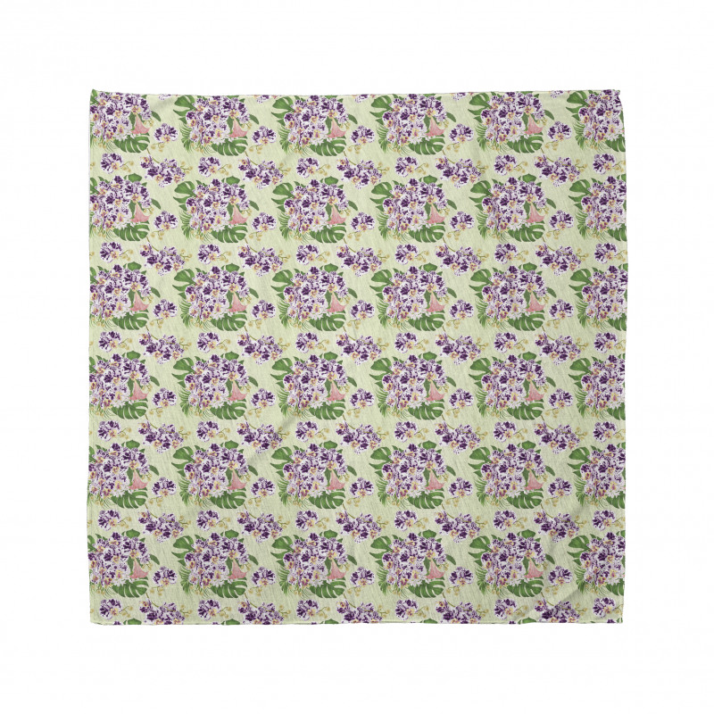 Spotted Orchid Flower Bandana