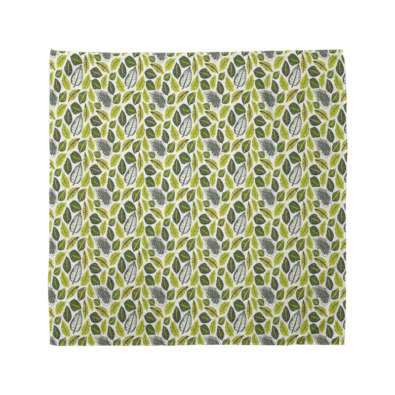 Vivid Tropical Leaves Bandana