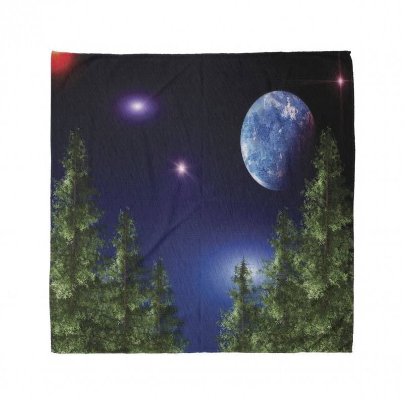 Cosmic Night Pine Trees Bandana