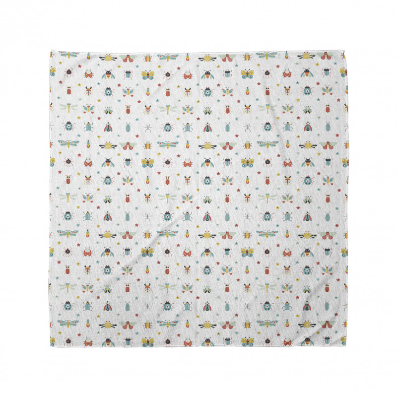 Colorful Various Bugs Stars Bandana