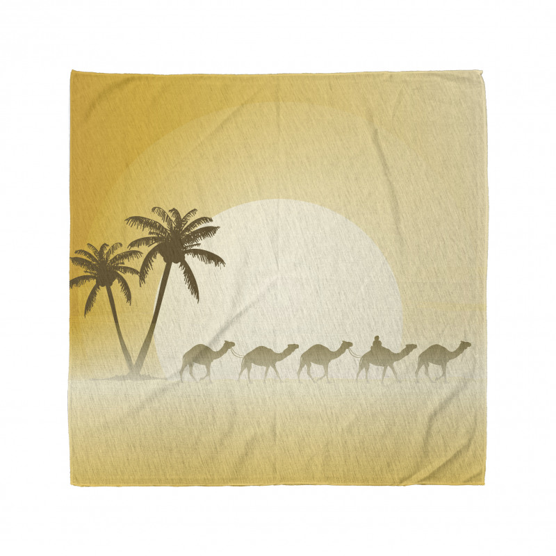 Camel Caravan and Palm Trees Bandana