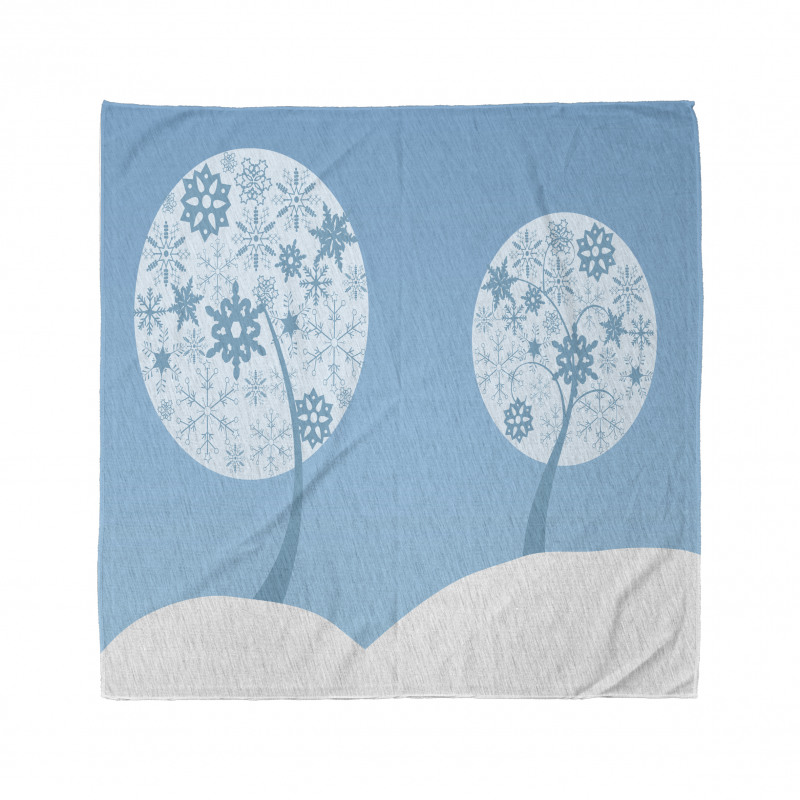 Round Snowflake Trees Bandana