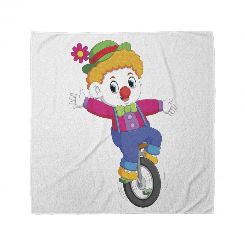 Circus Humorous Boy on Wheel Bandana