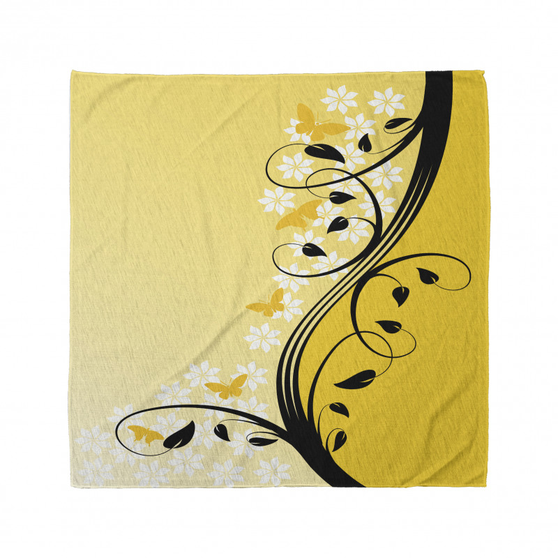 Butterfly Grape Leaves Art Bandana