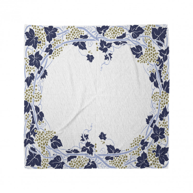 Framed Grape Leaves Graphic Bandana