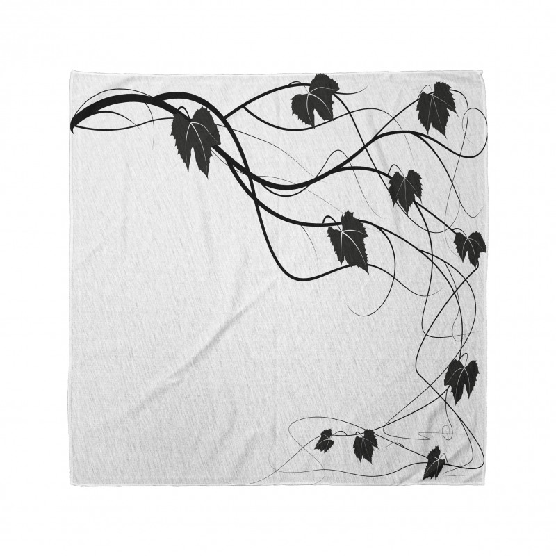 Monotone Abstract Leaves Art Bandana