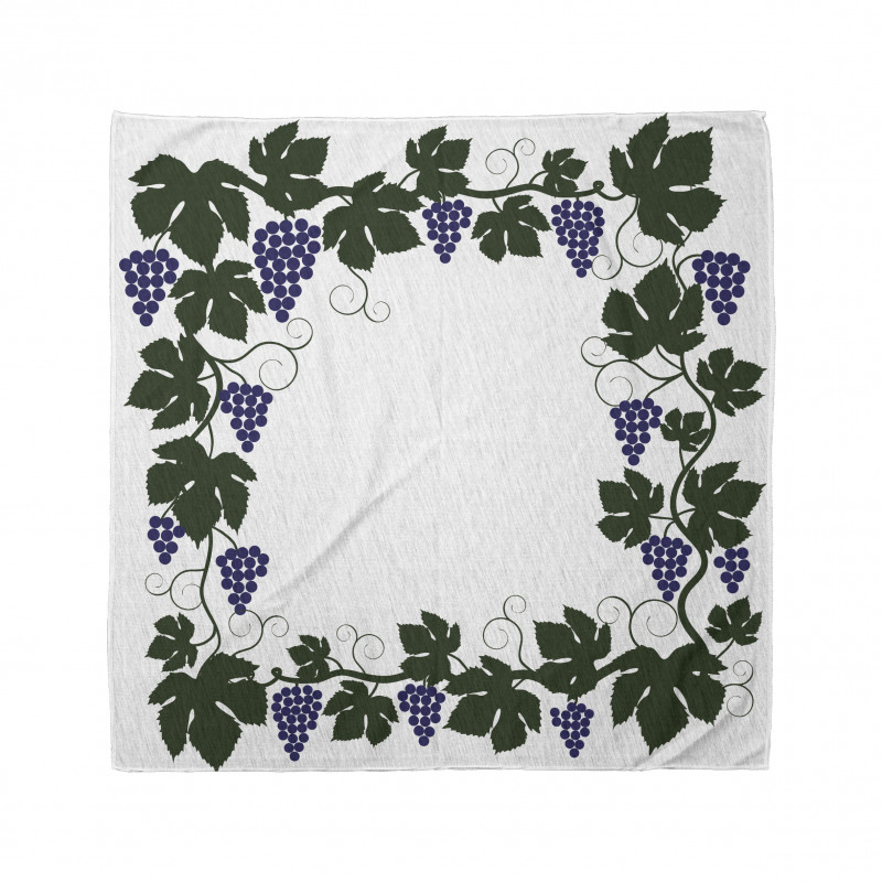 Grape Leaves Frame Graphic Bandana