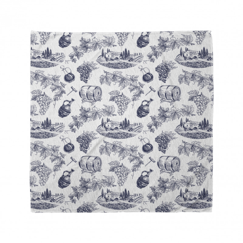 Monotone Vineyard Theme Art Bandana