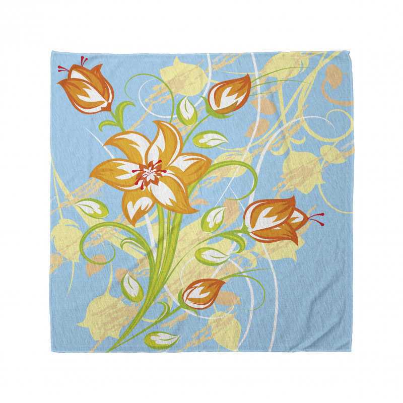 Retro Style Tiger Lily Art Bandana