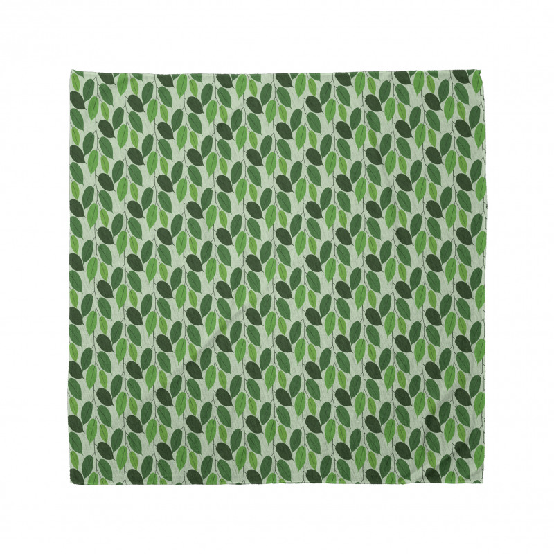 Green Tones Liana Leaves Art Bandana