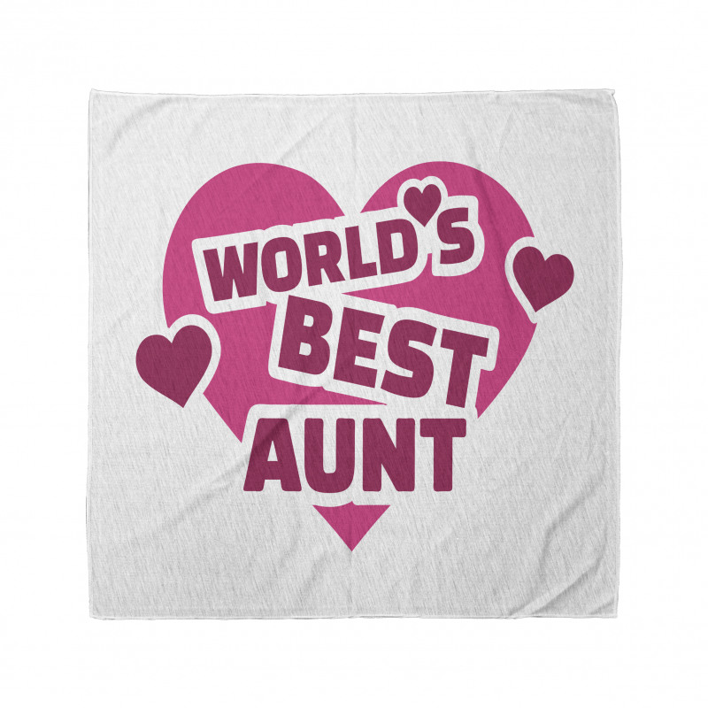 World's Best Aunt Lettering Bandana