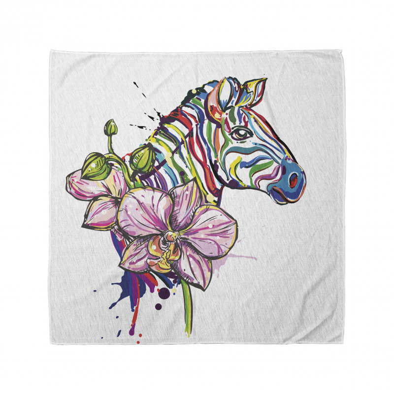 Animal Orchid Ink Art Bandana