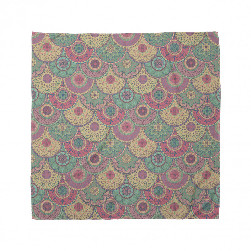 Etnik Bandana Pastel Çiçek Desenli