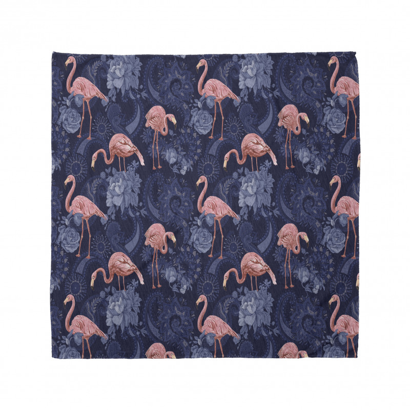 Exotic Floral Flamingos Bandana