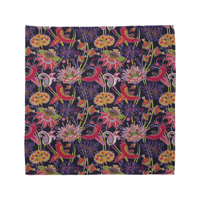 Floral Jungle Illustration Bandana