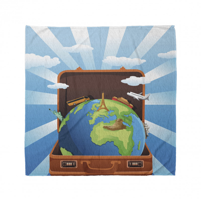 Globe in a Vacation Suitcase Bandana