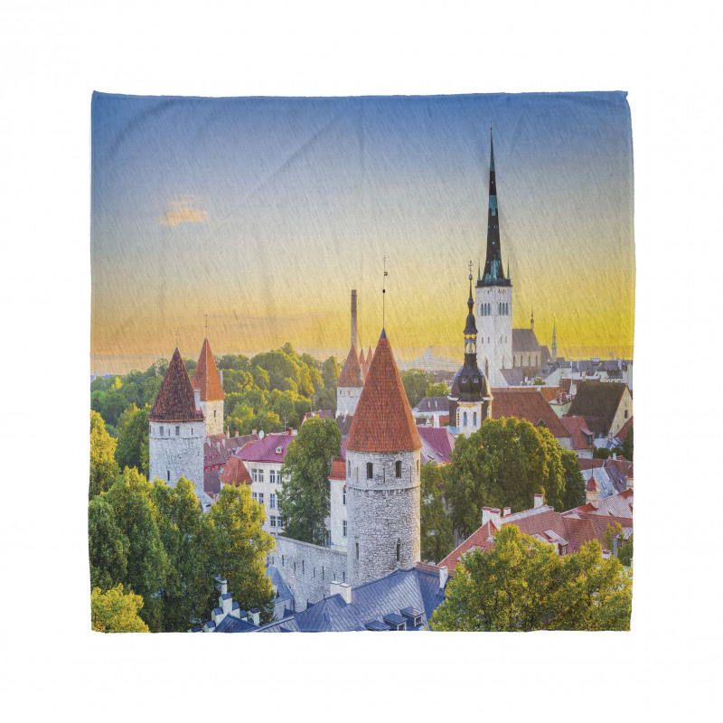 Estonia Historic Town Sunset Bandana