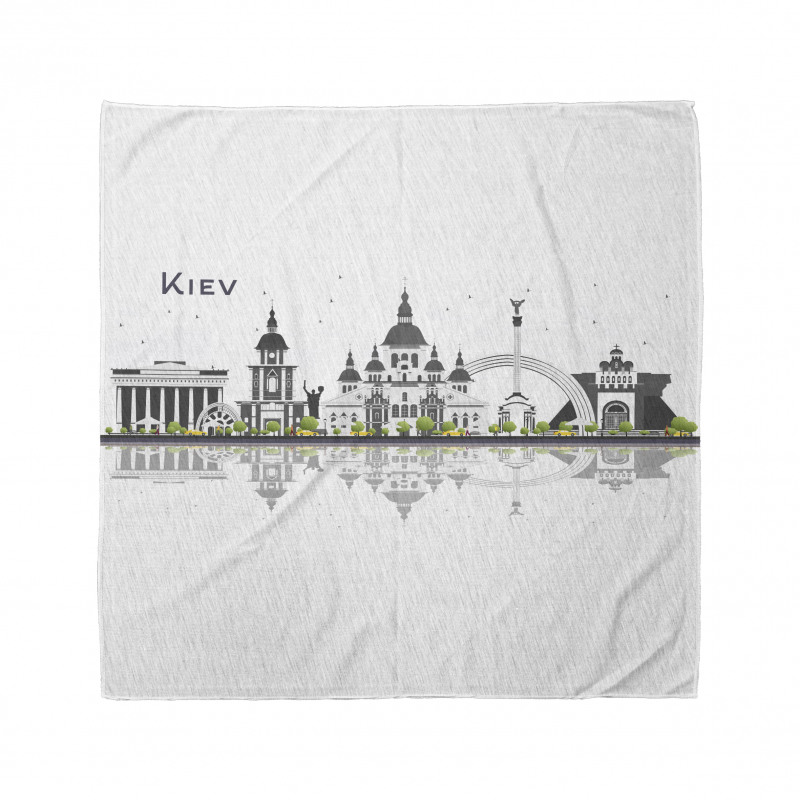 Kiev Skyline Reflection Art Bandana