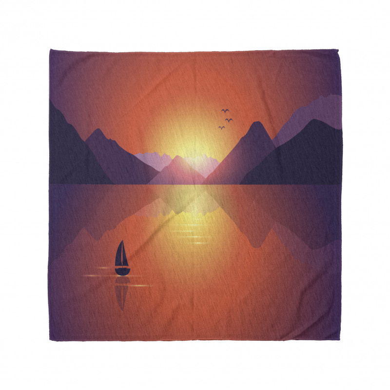 Lonely Sailboat at Sunset Bandana