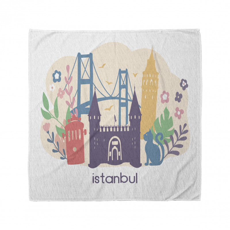 Floral Istanbul Landmarks Bandana