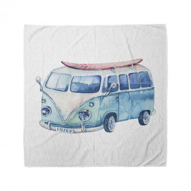 Watercolor Happy Surf Van Bandana